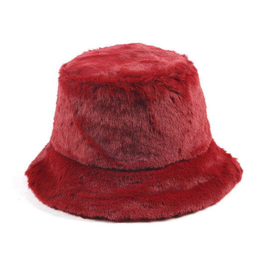 All-Match Solid Color Warmth Thickened Faux Fur Hat-Junk in the Trunk