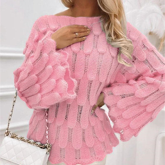 Autumn And Winter Elegant Texture Knitted Sweaters Women's Clothing-Junk in the Trunk